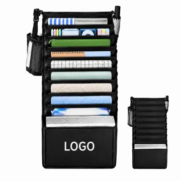 Hanging Desk Side Storage Bag with Multiple Compartments